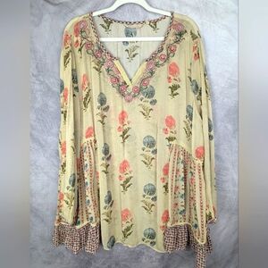 Floral Embroidered Women's Top